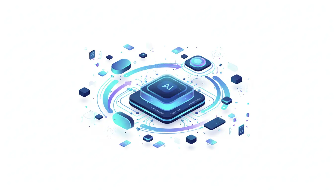 Abstract illustration of decentralized AI inference engine on Android mobile devices