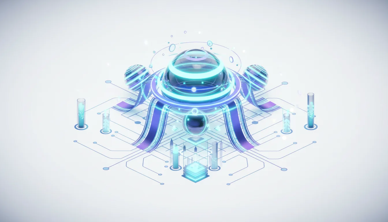 Abstract futuristic AI technology with glowing spheres and circuit board patterns, representing AI cost and pricing impacts.