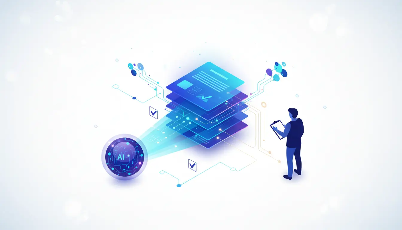 Abstract illustration of AI systems evaluating scientific manuscripts alongside human reviewers