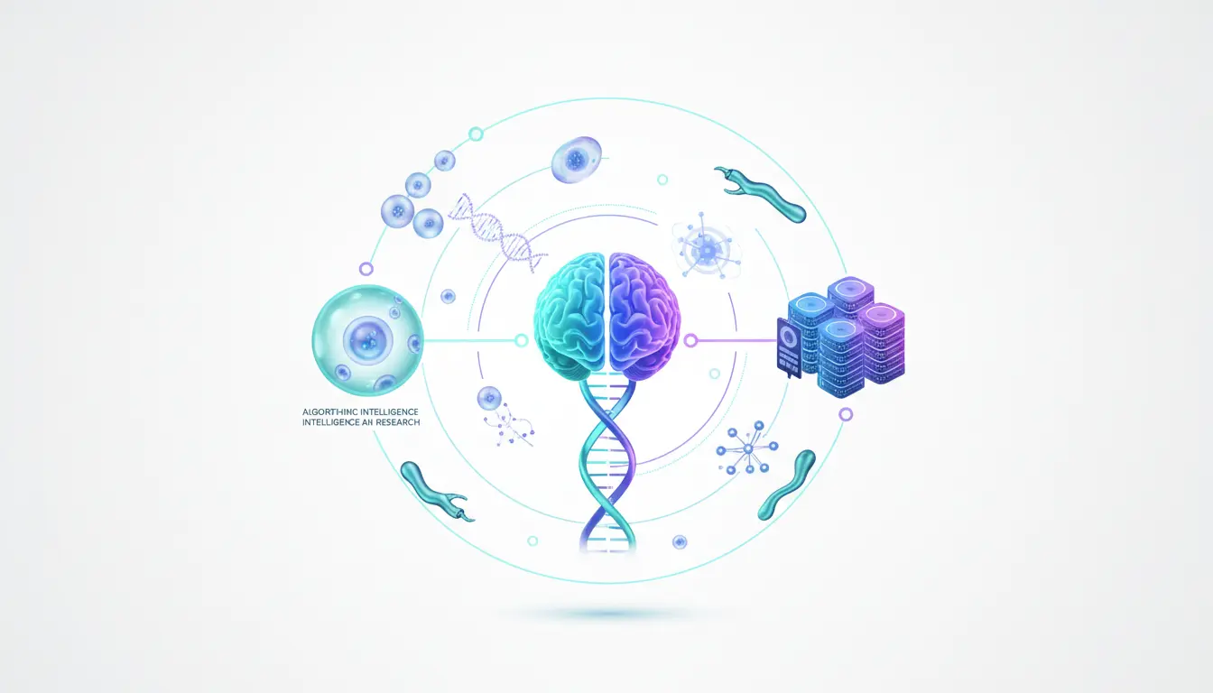 Abstract illustration of diverging healthcare AI strategies between Google's algorithmic research and NVIDIA's hardware AI factories