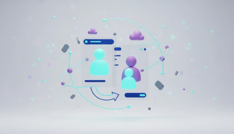 Abstract 3D illustration with a glowing cyan core on a light studio background, representing AI Resume Screeners Flipped Racial Bias Between Model Generations, Aud