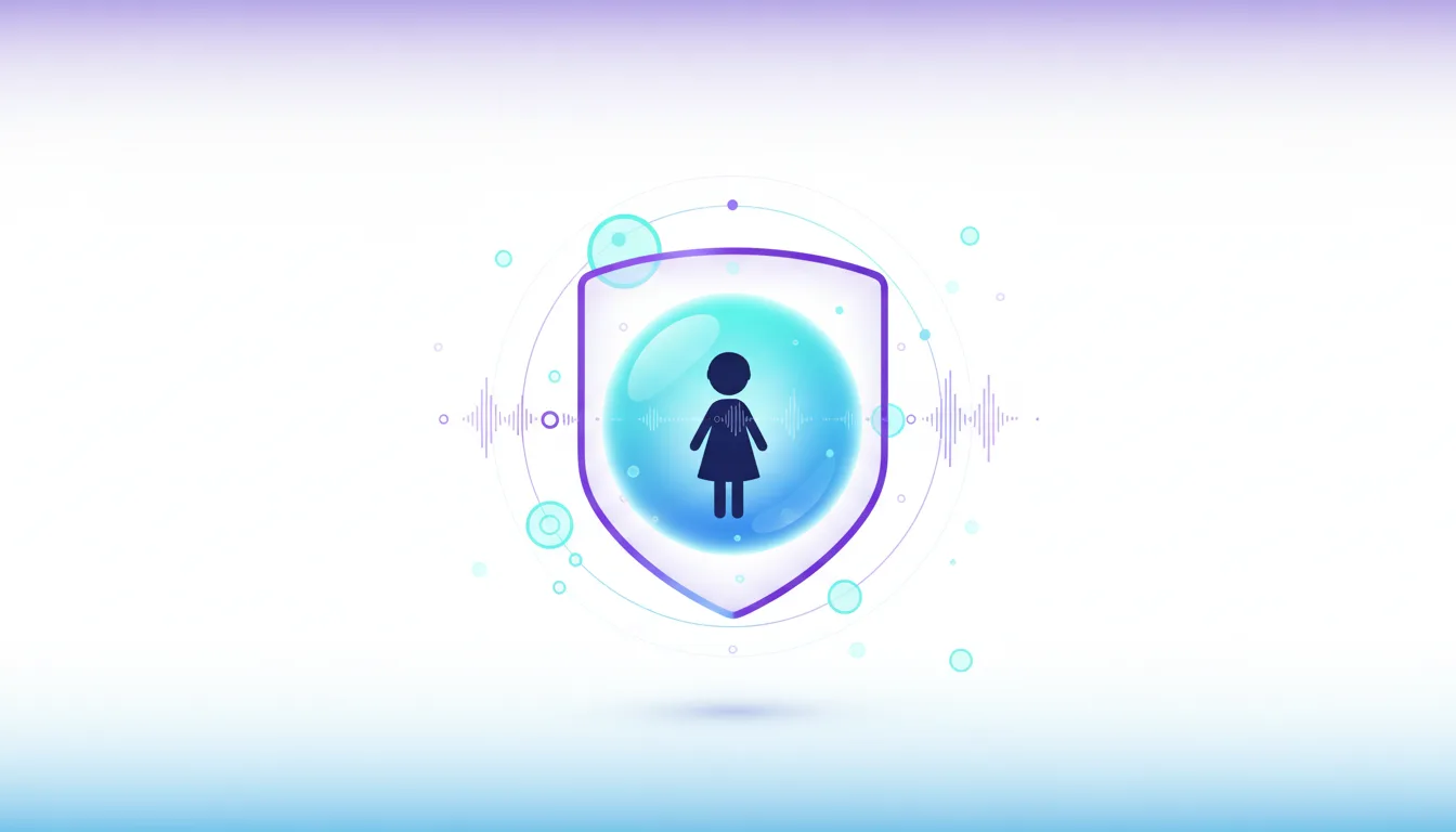 Shield icon with a person silhouette inside, representing OpenAI's AI age estimation for child safety and privacy protection.