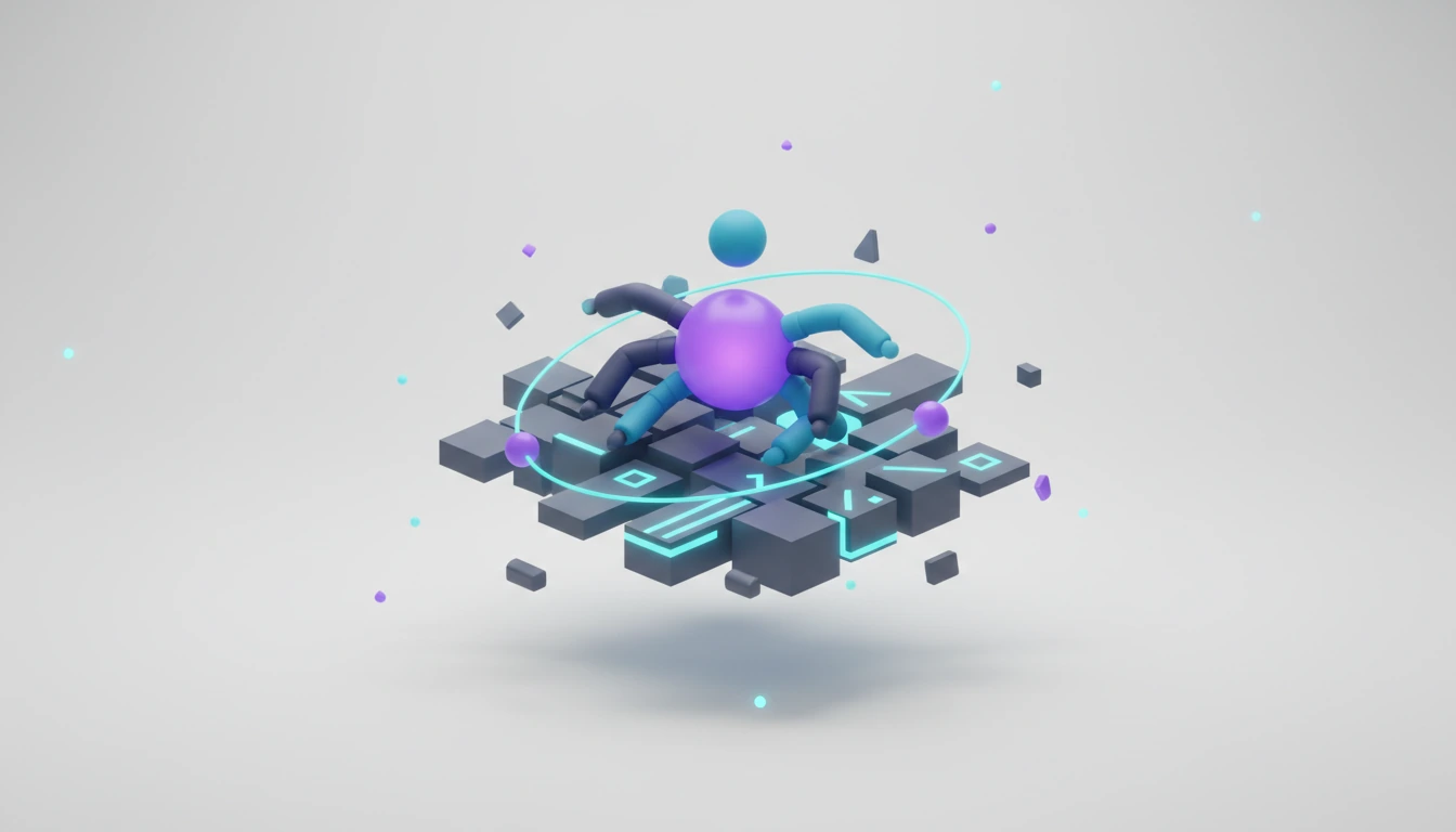 AI agent in a startup environment, completing only a small portion of a product development workflow.