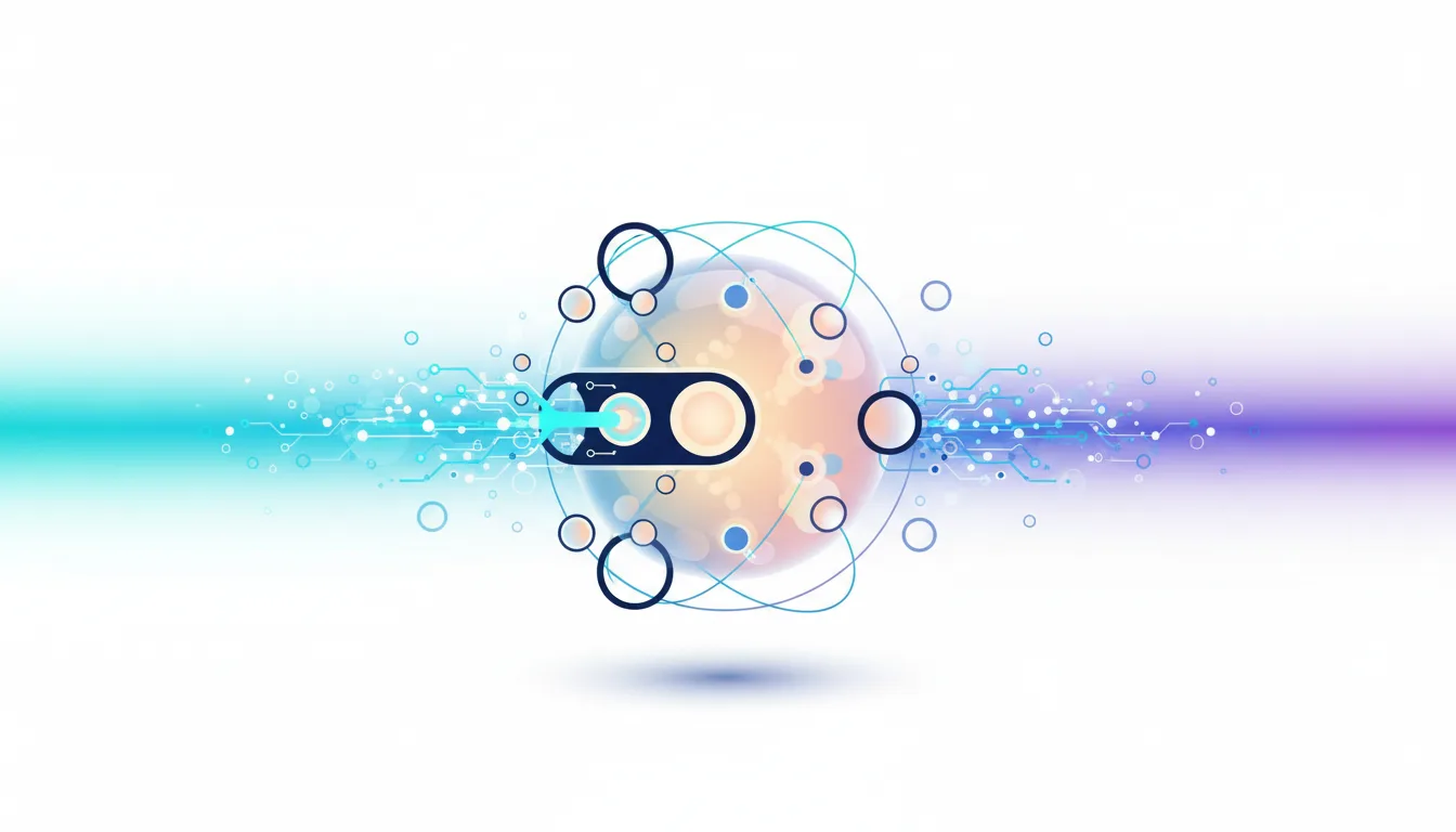 Abstract digital art depicting interconnected nodes and circuits, symbolizing AI and crypto infrastructure.